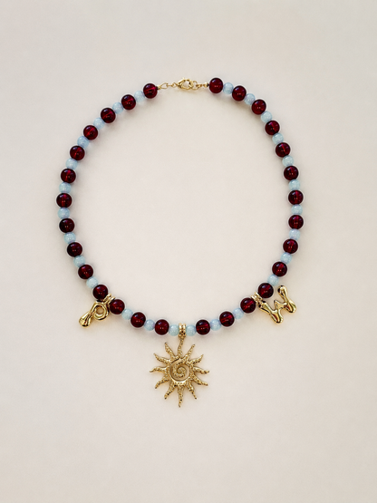 Merlot Mist Gemstone necklace