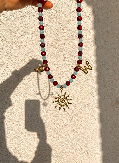 Merlot Mist Gemstone necklace